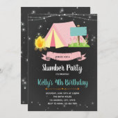 Glamping Party-Geburtstagseinladung Einladung (Vorne/Hinten)