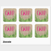 Glamping Personalisiert Sticker (Blatt)