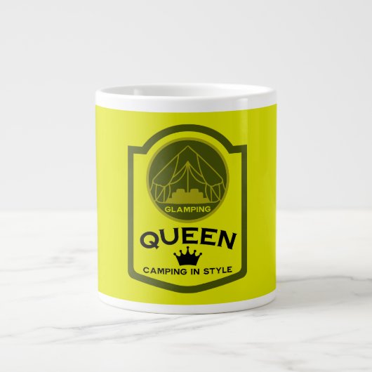 Glamping Queen Camping Jumbo-Tasse (Vorderseite)