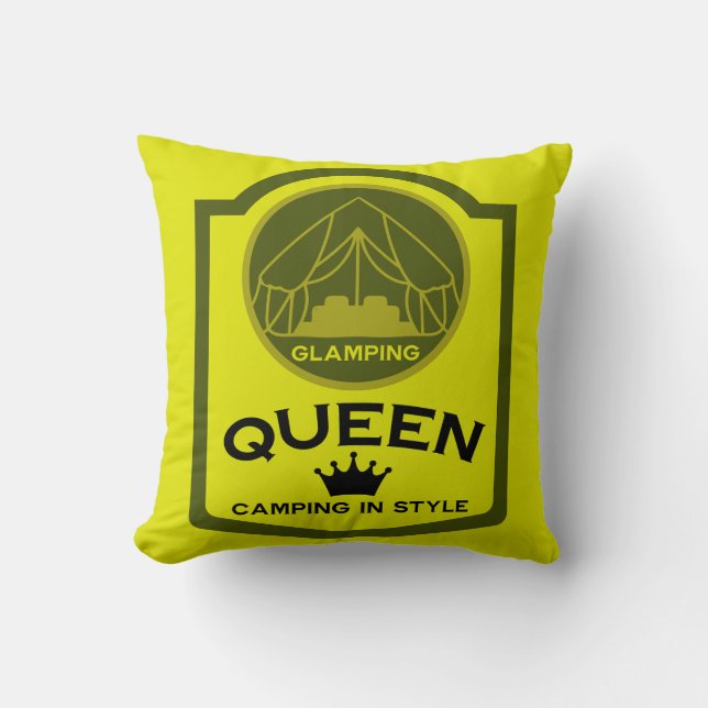 Glamping Queen Camping Kissen (Vorderseite)