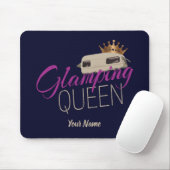 Glamping Queen Camping mit Vintagen Wohnwagen Mousepad (Mit Mouse)