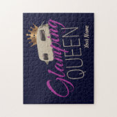 Glamping Queen Camping mit Vintagen Wohnwagen Puzzle (Vertikal)