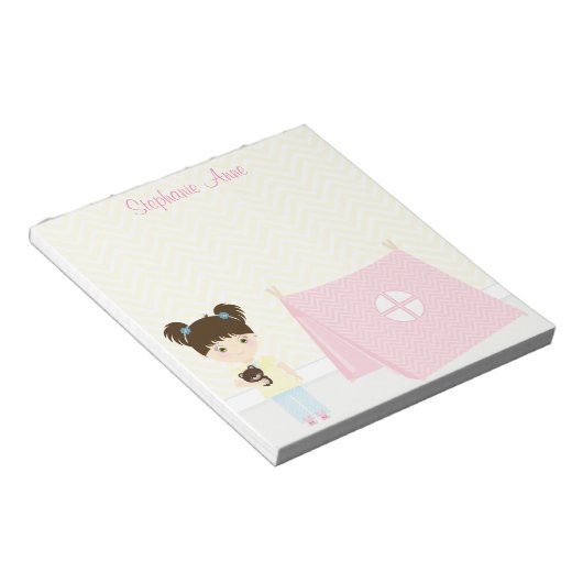 Glamping Sleepover Party Notizblock (angewinkelt)