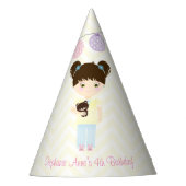 Glamping Sleepover Party Partyhütchen (Vorderseite)