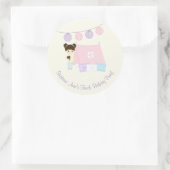 Glamping Sleepover Party Runder Aufkleber (Tasche)