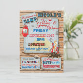 Glamping und Wine Weekend Party Einladung (Stehend Vorderseite)