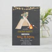 Glamping's more Party Einladung (Stehend Vorderseite)