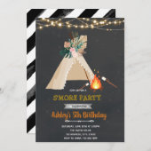 Glamping's more Party Einladung (Vorne/Hinten)