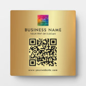 Glamurer Eleganter, moderner QR-Code für das Logo Fotoplatte (Vorderseite)