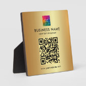 Glamurer Eleganter, moderner QR-Code für das Logo Fotoplatte (Vorderseite)