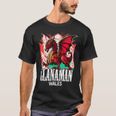 Glanaman Wales Welsh Flag Y Ddraig Goch Dragon T-Shirt (Vorderseite)