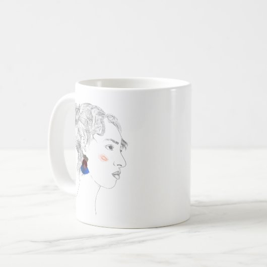 Glance Sketch - Portrait Kaffeetasse (Vorderseite Links)