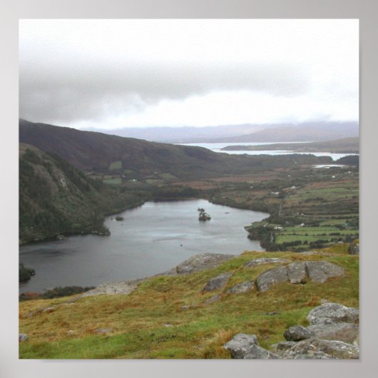 Glanmore Lake von Healy Pass Irland. Poster (Vorne)