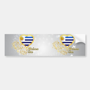 Glanz auf Uruguay Autoaufkleber