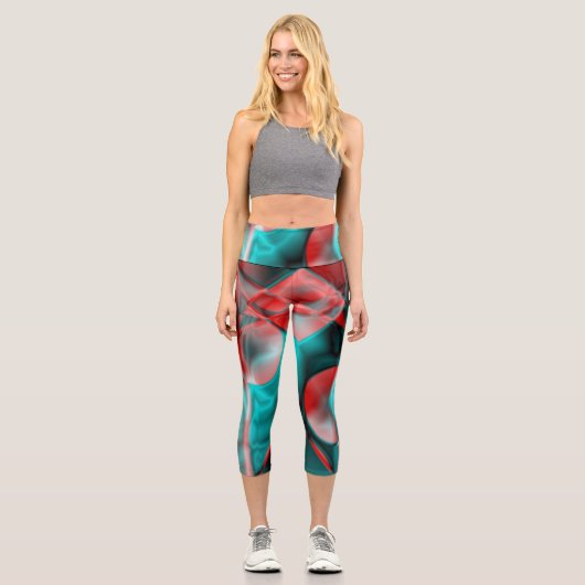 Glanz Capri Leggings (Vorderseite)