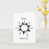 Glanz. Das ist alles Karte (Gelbe Blume)