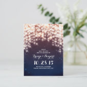 Glanz der Lichterketten Save-the-Date Postkarten (Stehend Vorderseite)
