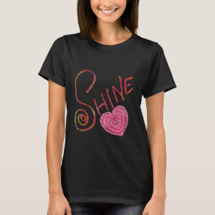 Glanz Elegante texturierte Kalligrafiekunst T-Shirt