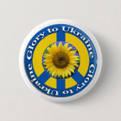 Glanz für die Ukraine Sonnenblumenknopf Button (Vorderseite)