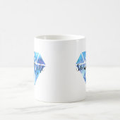 Glanz hell (blauer Diamant) Kaffeetasse (Mittel)