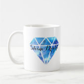 Glanz hell (blauer Diamant) Kaffeetasse (Links)