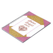 Glanz hell wie ein Diamant-Notizbuch Notizblock (Linke Seite)