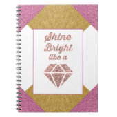 Glanz hell wie ein Diamant-Notizbuch Notizblock (Vorderseite)