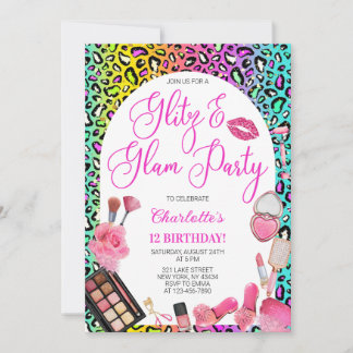 Glanz und Glamour Party Geburtstagsfeier Einladung