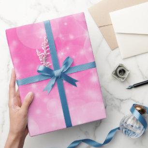 Glanz Weihnachten heißrosa Geburtstagsfeier Geschenkpapier