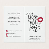 Glanz wie ein Boss | Lip Product Distributor Visitenkarten (Außenseite Aufgefaltet)