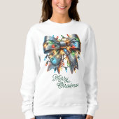 Glanzbogen mit Weihnachtslicht Sweatshirt (Vorderseite)