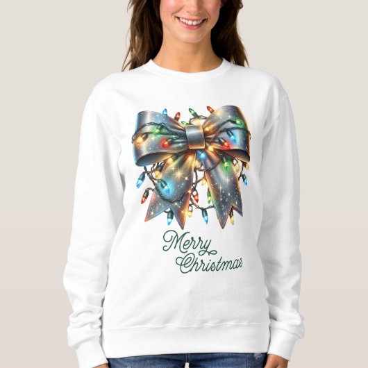 Glanzbogen mit Weihnachtslicht Sweatshirt (Vorderseite)