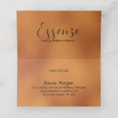 Glanzbrauner, moderner Hintergrund Treuekarte (Innenseite Aufgefaltet)