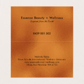 Glanzbrauner, moderner Hintergrund Visitenkarten (Innenseite Aufgefaltet)