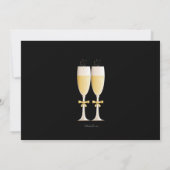 GlanzChampagner 50-jähriges Party zum Hochzeitstag Einladung (Rückseite)