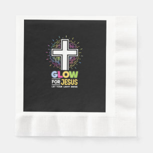 Glänze für Jesus Christliches Kreuz T-Shirt Jesus Serviette