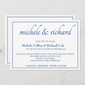 Glanzelegante Hochzeit Einladung (Vorne/Hinten)