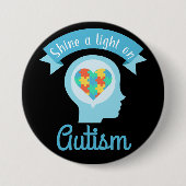 Glänzen Sie ein Licht auf Autismus, Bewusstsein Button (Vorderseite)