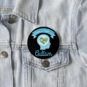 Glänzen Sie ein Licht auf Autismus, Bewusstsein Button (Beispiel)