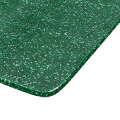 Glänzend Grün & Silber Glitter Schneidebrett (Ecke)