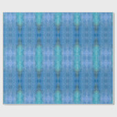Glänzend, Kosmisch, Irisierend Blau Geschenkpapier (Flach)