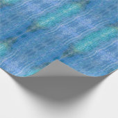 Glänzend, Kosmisch, Irisierend Blau Geschenkpapier (Ecke)
