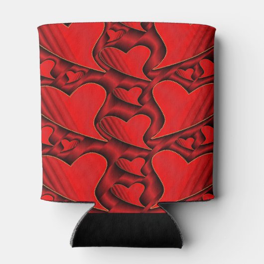 glänzend, Liebe, Herz, Rot, Valentin, Romantik, Ro Dosenkühler (Rückseite)