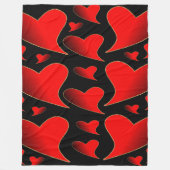 glänzend, Liebe, Herz, Rot, Valentin, Romantik, Ro Fleecedecke (Vorderseite)