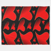 glänzend, Liebe, Herz, Rot, Valentin, Romantik, Ro Fleecedecke (Vorderseite (Horizontal))