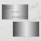 glänzend Metall wie Visitenkarte. Visitenkarte (Vorne/Hinten)