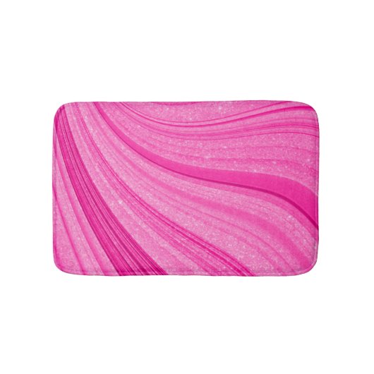 Glänzend Rosa Badematte (Vorderseite)