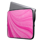 Glänzend Rosa Laptopschutzhülle (Vorderseite Links)