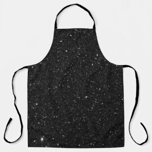 Glänzend schwarzes Glitter Shiny Schürze