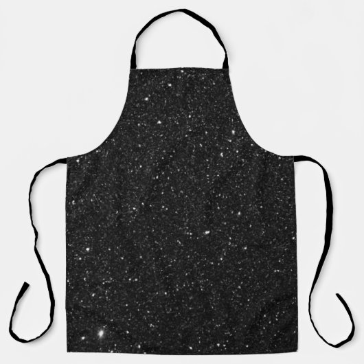 Glänzend schwarzes Glitter Shiny Schürze (Vorderseite)